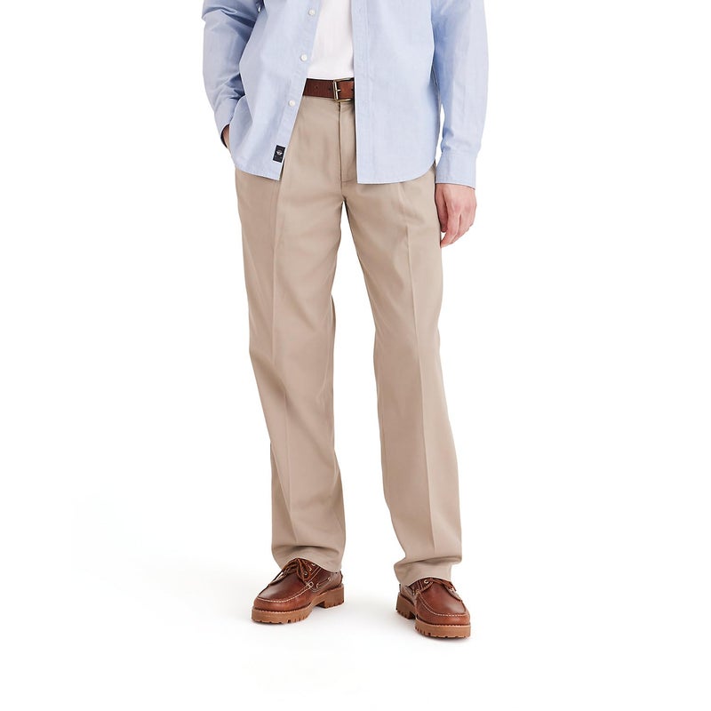 Dockers Men's Classic Fit Easy Khaki Pants-Pleated (Standard and Big & Tall), Timberwolf, 36W x 32L - Image 1
